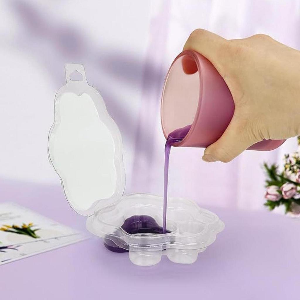 Candle Making Gel Wax - 10 Stück Wachsschmelzformen, handgefertigt, hohlraum, robustes