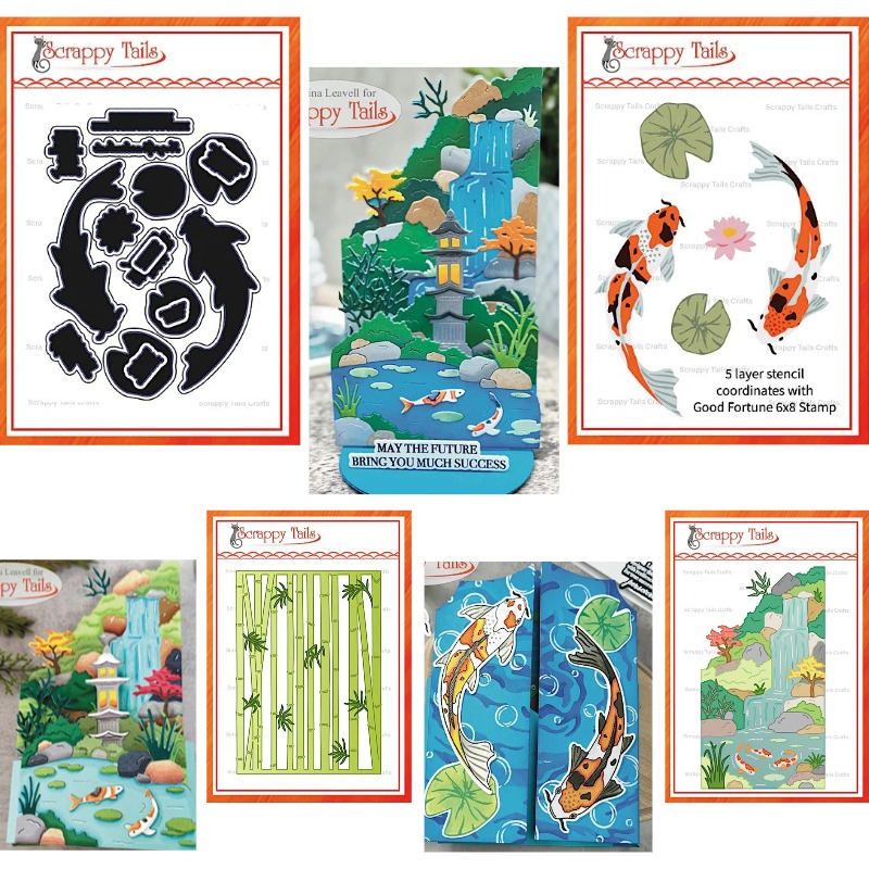 Candle Making Books - Ragonflies Bambus-Teich Koi-Fisch Metall-Stanzformen Neuheit 2026
