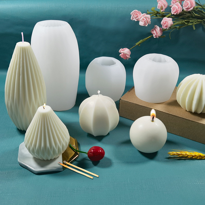 Candle Making Gel Wax - 3D Silikon-Kerzenformen Geometrische Form Silikonform für