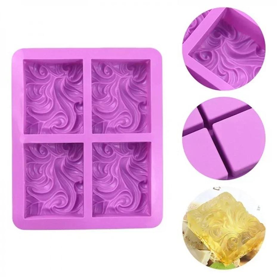 Candle Making Supplies Wholesale - Kreative 1-teilige Kuchendekorationsform, 4-fach Blumenförmige Silikonform