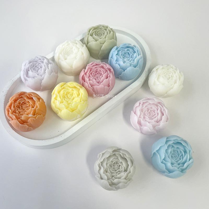Candle Making Supplies Wholesale - 3d Pfingstrose Blume Silikon form Aroma