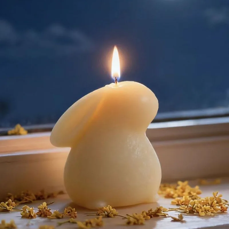 Candle Making Gel Wax - 2026 Neue Hasen-Duftkerzen-Silikonform Handgemachtes 3D Niedliches