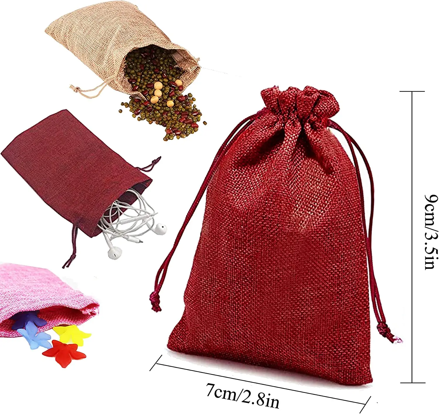 10/5 Stück Jute-Beutel mit Kor – Jute Bag Packaging Bewertung und Preis