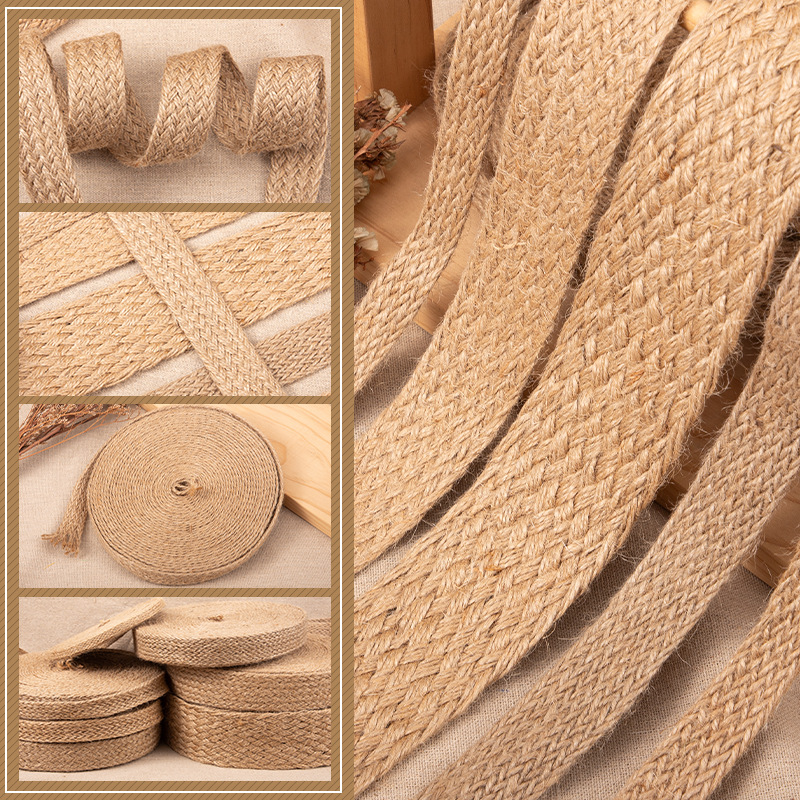 10 m/Rolle flache geflochtene  – Jute Bag Packaging Bewertung und Preis