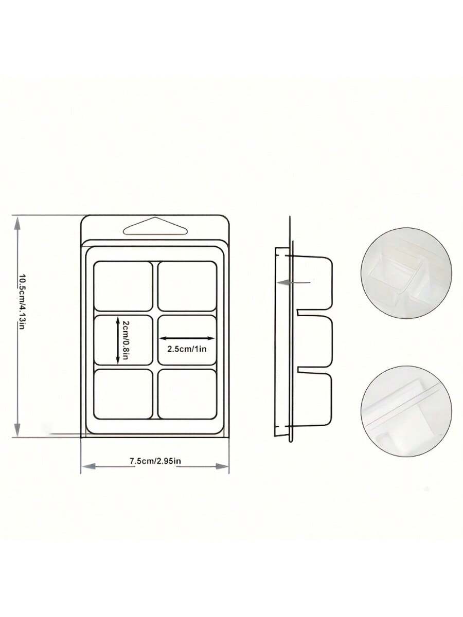 12/24 Stück rechteckige 6-Loch – Candle Making Gel Wax Bewertung und Preis