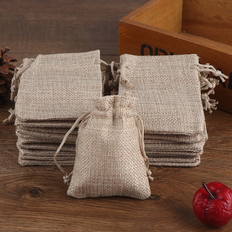 50PCS 13X18/10X15/9X12/7X9CM K – Jute Bag Packaging Bewertung und Preis