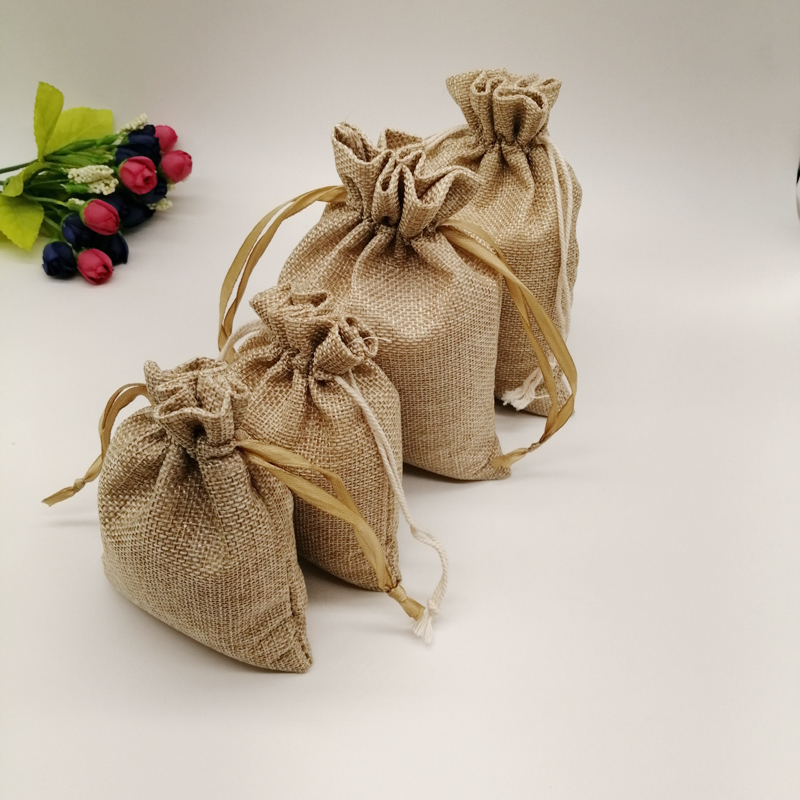5 stücke Stoff Jute Taschen Ge – Jute Bag Packaging Bewertung und Preis