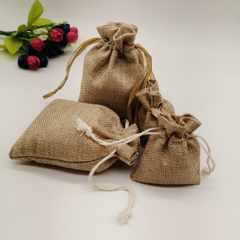 5 stücke Stoff Jute Taschen Ge – Jute Bag Packaging Bewertung und Preis