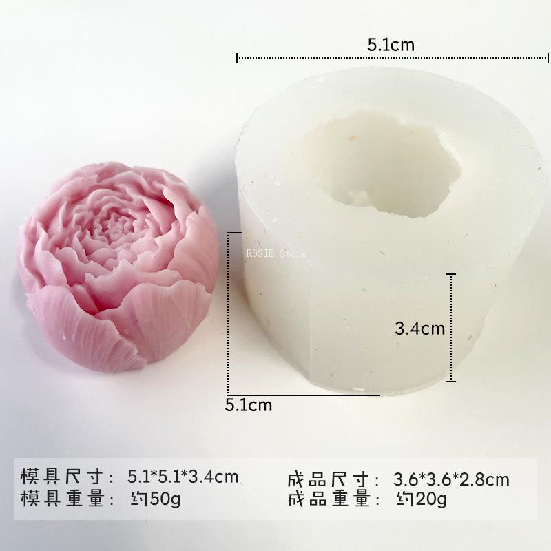 3d Pfingstrose Blume Silikon f – Candle Making Supplies Wholesale Bewertung und Preis